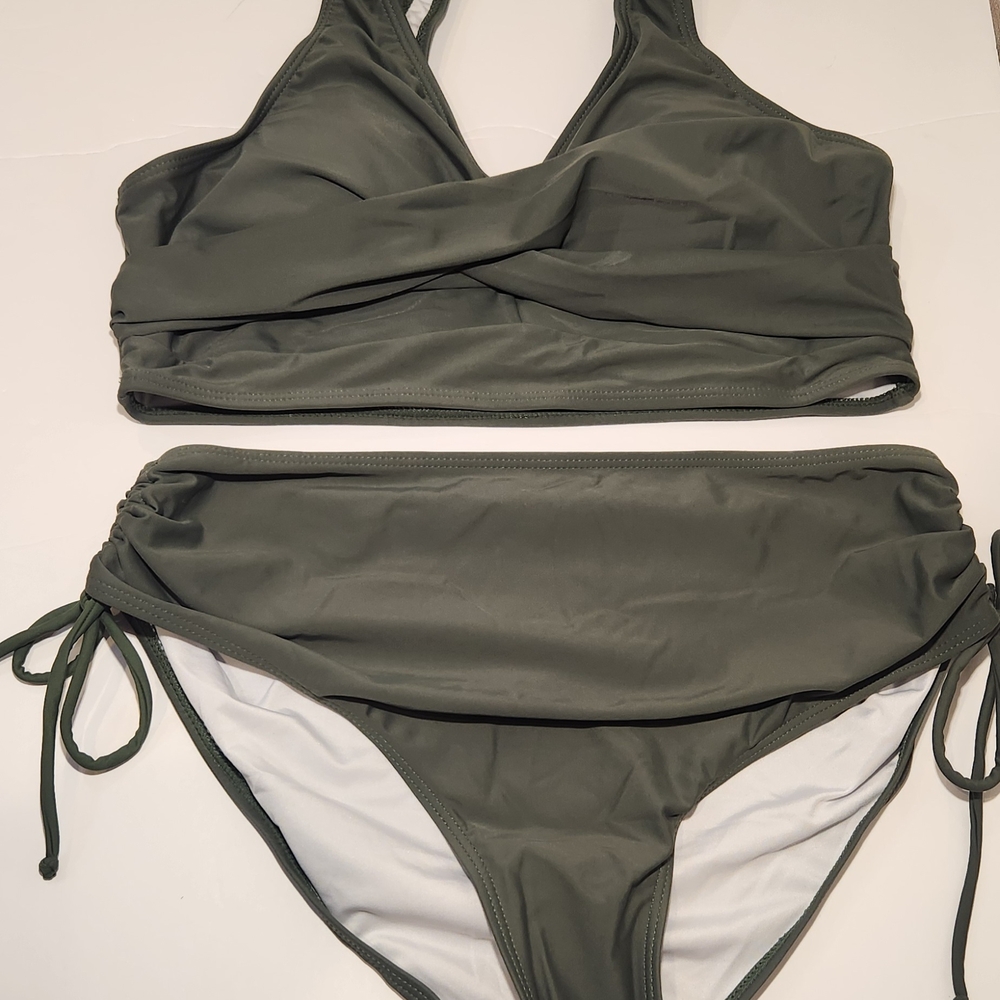 Women's High Waisted Bikini Set Tummy Control 2 Piece Swimsuit for Women Twist